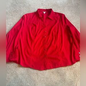 C EST. 1946 Red Button Up Blouse